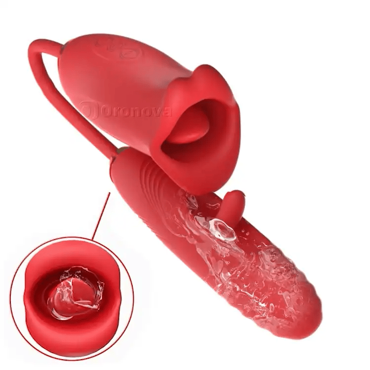 G Spot Flapping Vibrator le Feidhm Pógadh & Teanga Chroitheadh