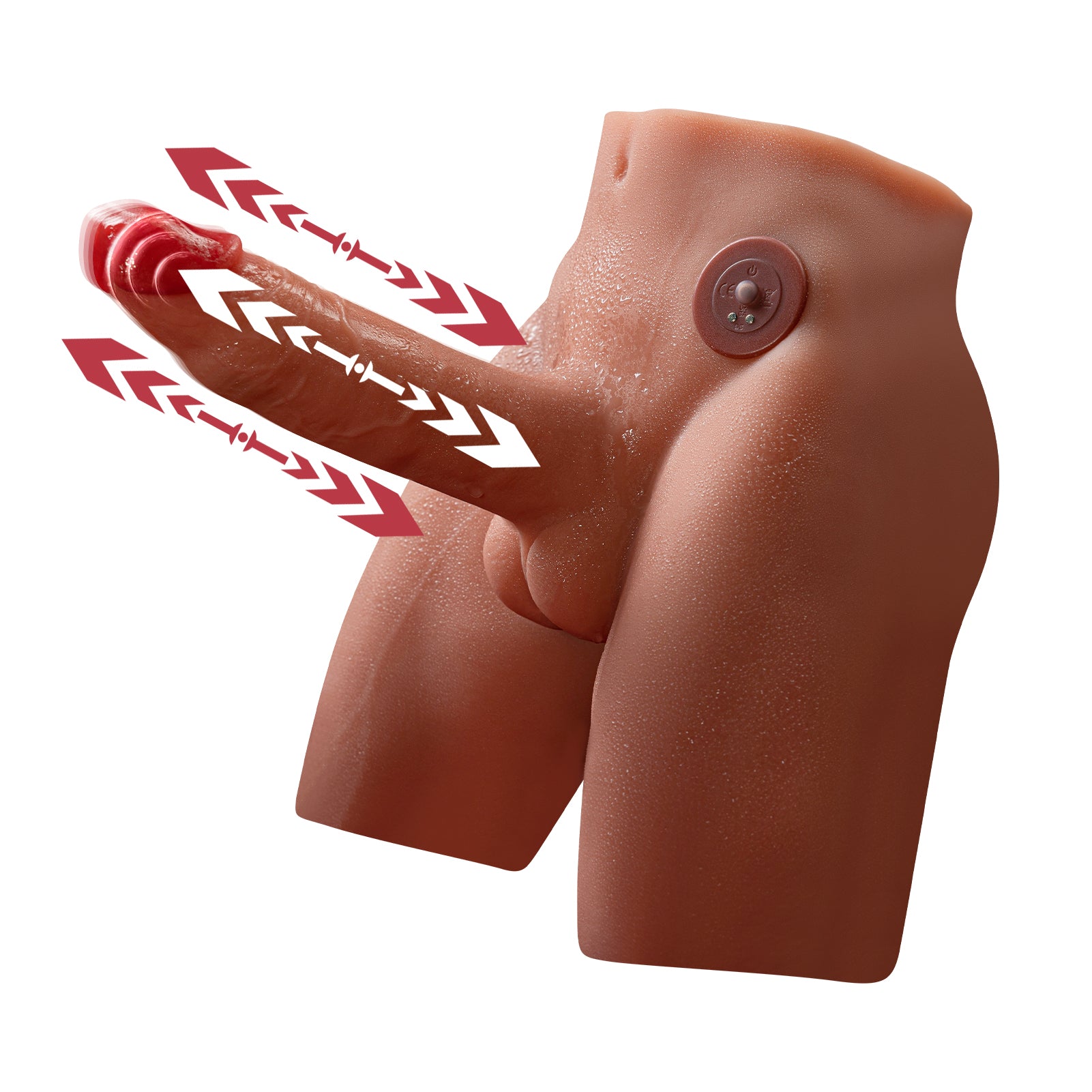 9 LB 6.7-Inch Torso Fireann Beo le Dearadh Dildo Réalaíoch