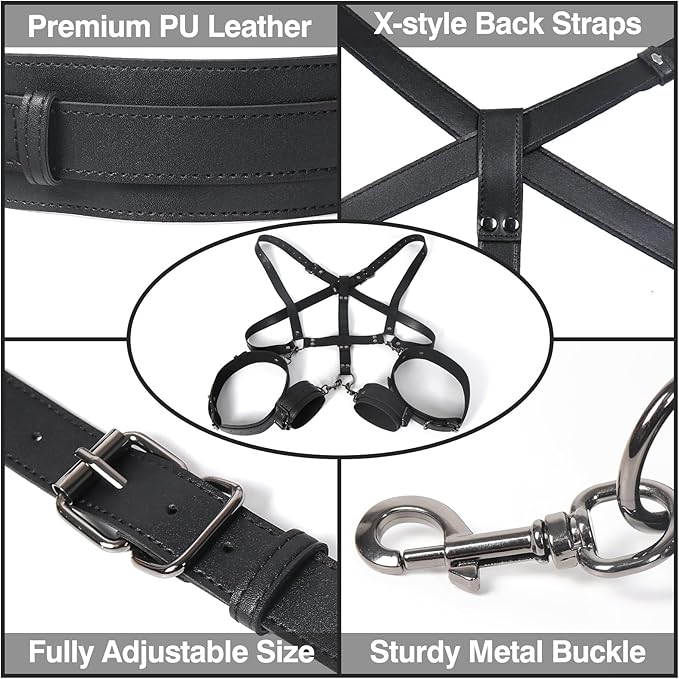 3-in-1 BDSM Cuir Isteach Inaistrithe Kit Ceangail
