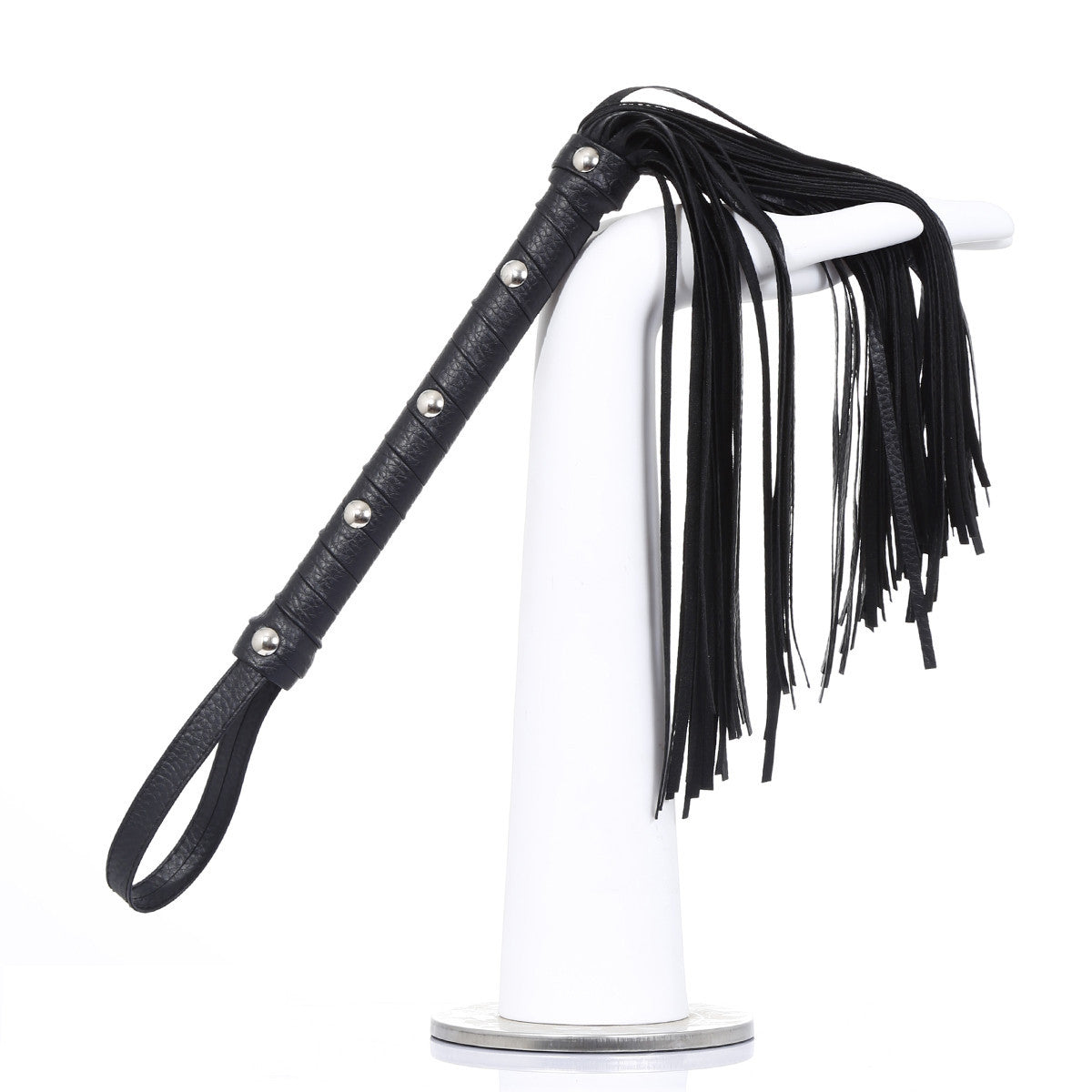 BDSM Leather Whip – Láimhseáil Spiked Flogger do Mhná & Péirí