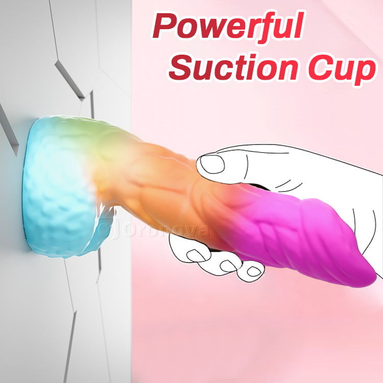 8 Inch 21cm Dildo Silicone Réalaíoch le Bun Tarraingteach Láidir