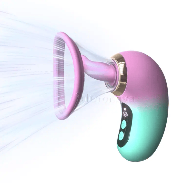 5-in-1 Sucking Vibrator le taispeáint LCD