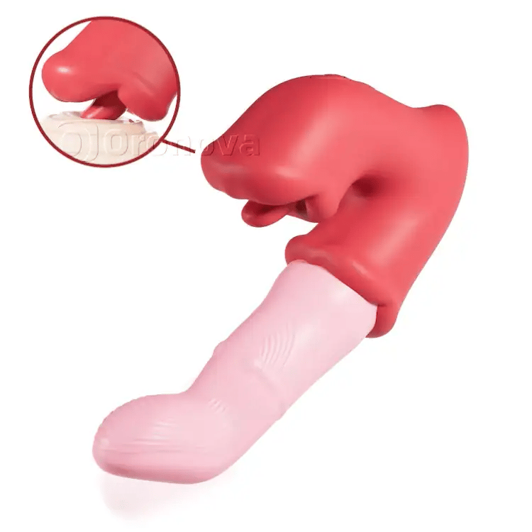 G-Spot & Bréagán Luibheach Clitóras – Lick Teanga, Uiscedhíonach