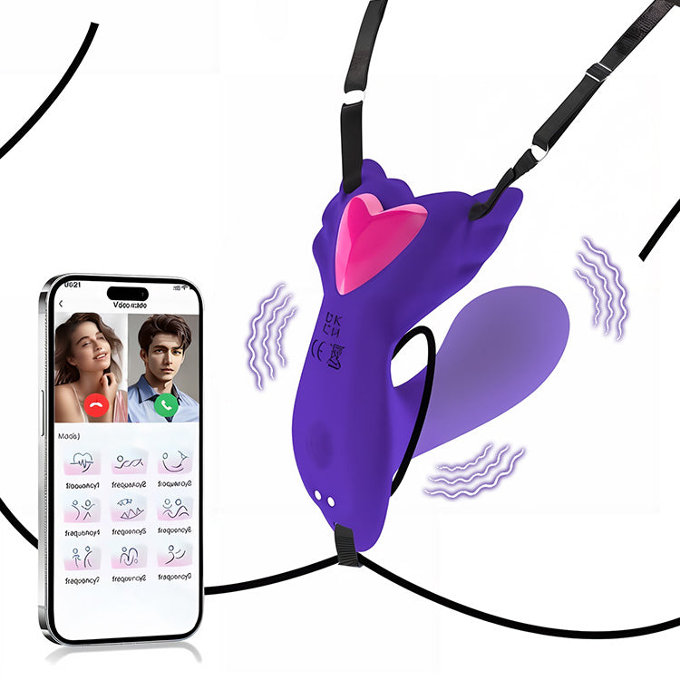 Bréagán Chumhachtach Dhá Mótar Inaistrithe le Rialú APP do Spreagadh Clitireach agus Pointe G