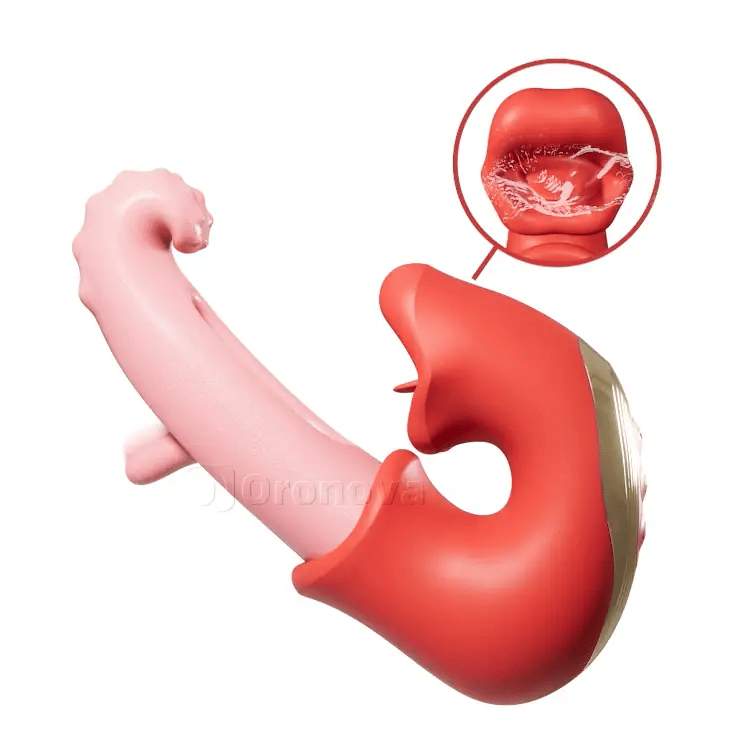 Luascán Clit Vibrator – Feidhmeanna Lickáil & Teasáil, Uiscedhíonach