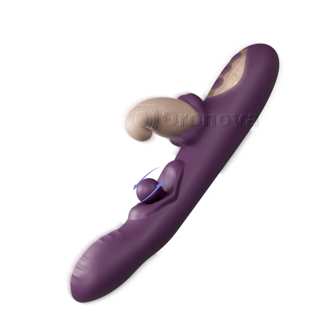 Vibrator Solúbtha 3-in-1 – Liathróid Rothlach, Tapáil agus Creathadh Ilmhódach
