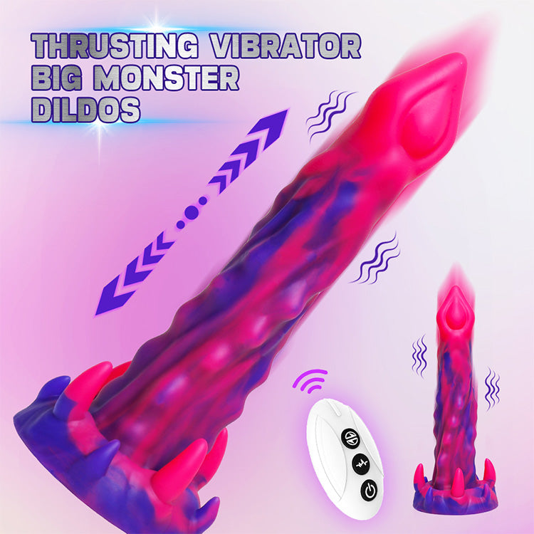9.25 inches Dildo Monstair Brúite Rialaithe ar Ais