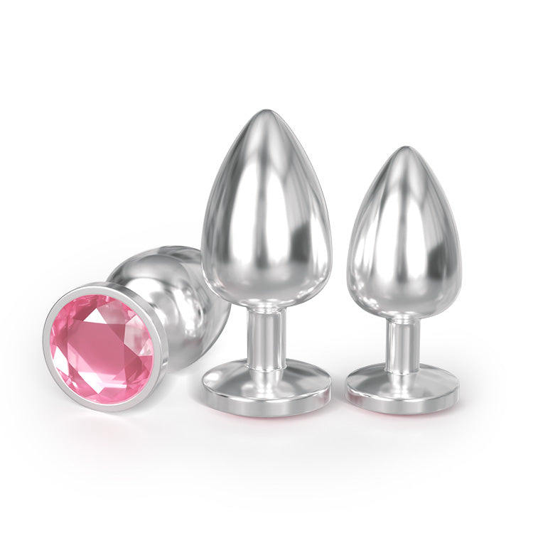Socraigh Poll Anail Miotal Bun Diamant (3 Píosa)