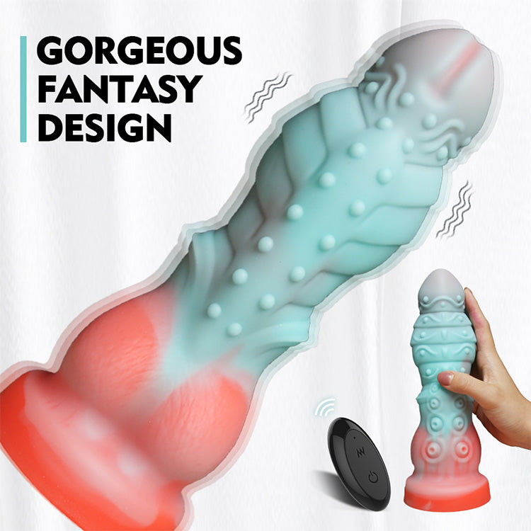 6.30 inch 16 cm Poseidon Pulse Rialaitheach Imeallach Dildo