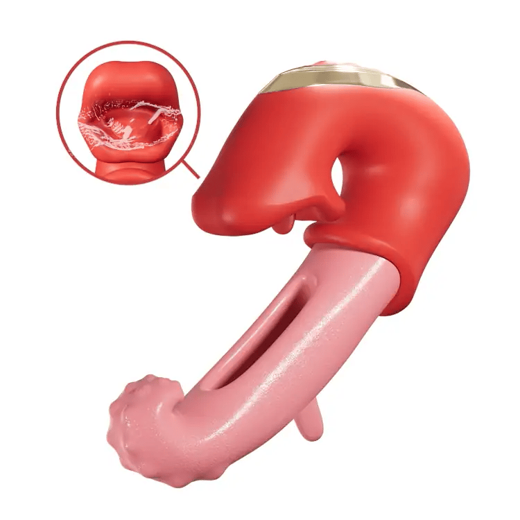 Luascán Clit Vibrator – Feidhmeanna Lickáil & Teasáil, Uiscedhíonach