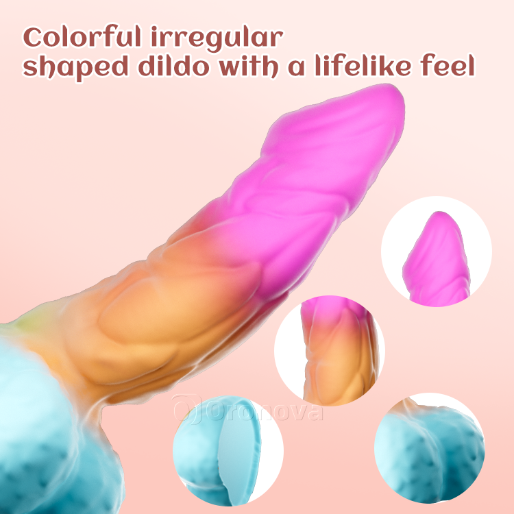 8 Inch 21cm Dildo Silicone Réalaíoch le Bun Tarraingteach Láidir