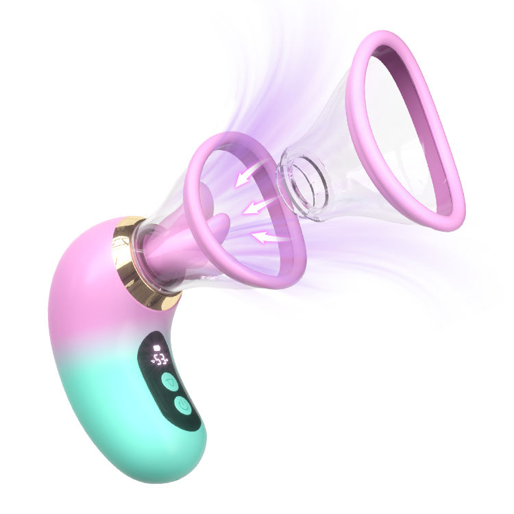 5-in-1 Sucking Vibrator le taispeáint LCD