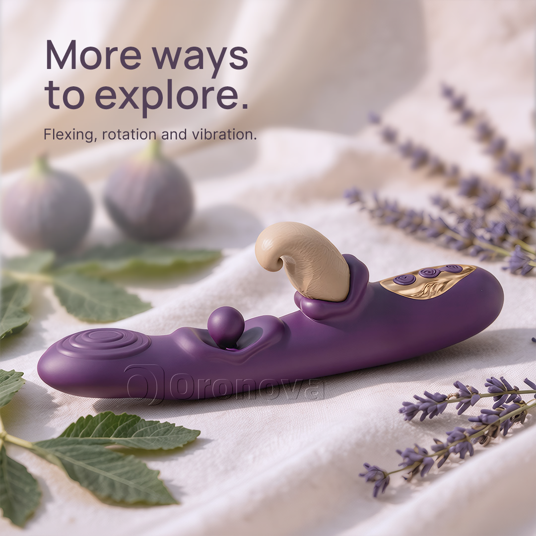 Vibrator Solúbtha 3-in-1 – Liathróid Rothlach, Tapáil agus Creathadh Ilmhódach