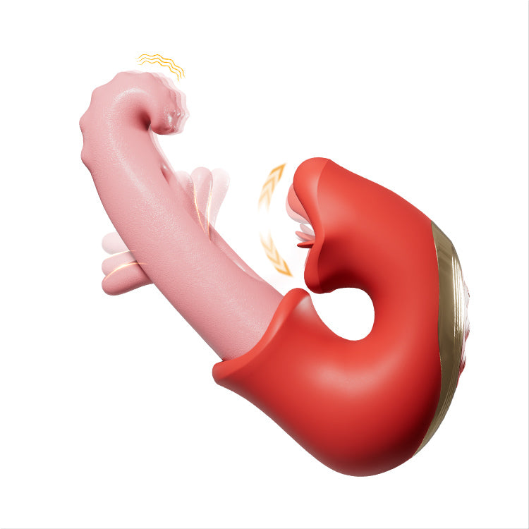 Luascán Clit Vibrator – Feidhmeanna Lickáil & Teasáil, Uiscedhíonach