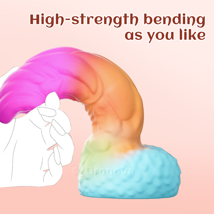 8 Inch 21cm Dildo Silicone Réalaíoch le Bun Tarraingteach Láidir