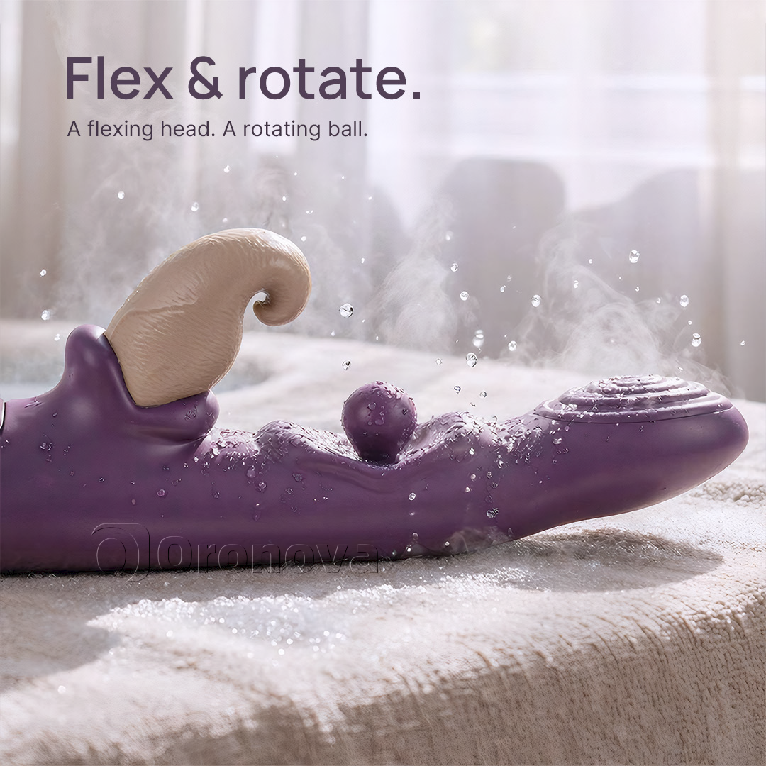 Vibrator Solúbtha 3-in-1 – Liathróid Rothlach, Tapáil agus Creathadh Ilmhódach
