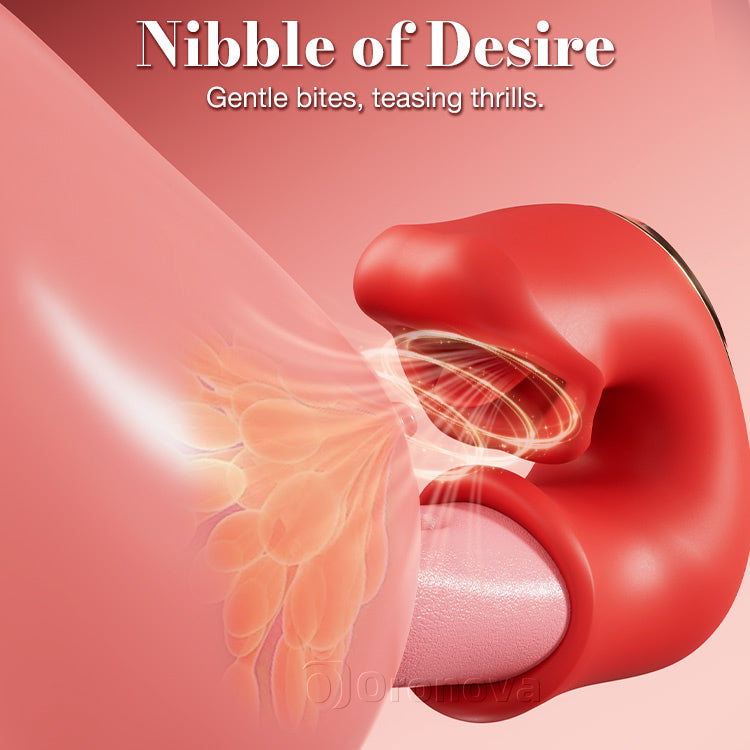 Luascán Clit Vibrator – Feidhmeanna Lickáil & Teasáil, Uiscedhíonach