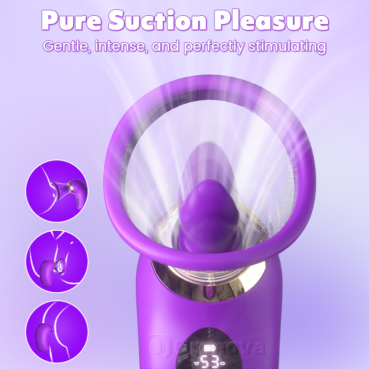 5-in-1 Sucking Vibrator le taispeáint LCD