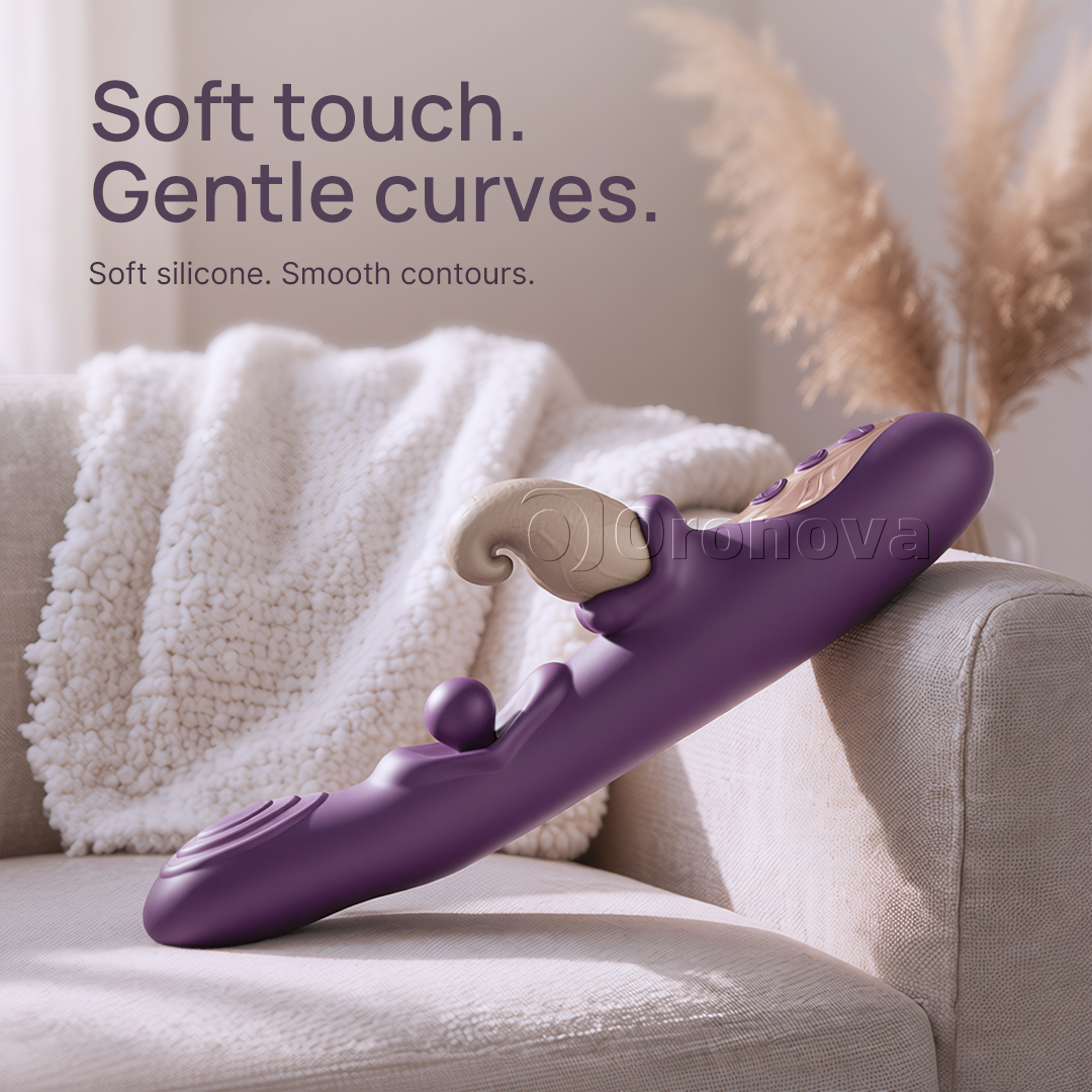 Vibrator Solúbtha 3-in-1 – Liathróid Rothlach, Tapáil agus Creathadh Ilmhódach