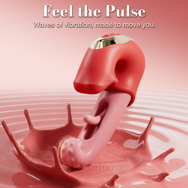 Luascán Clit Vibrator – Feidhmeanna Lickáil & Teasáil, Uiscedhíonach