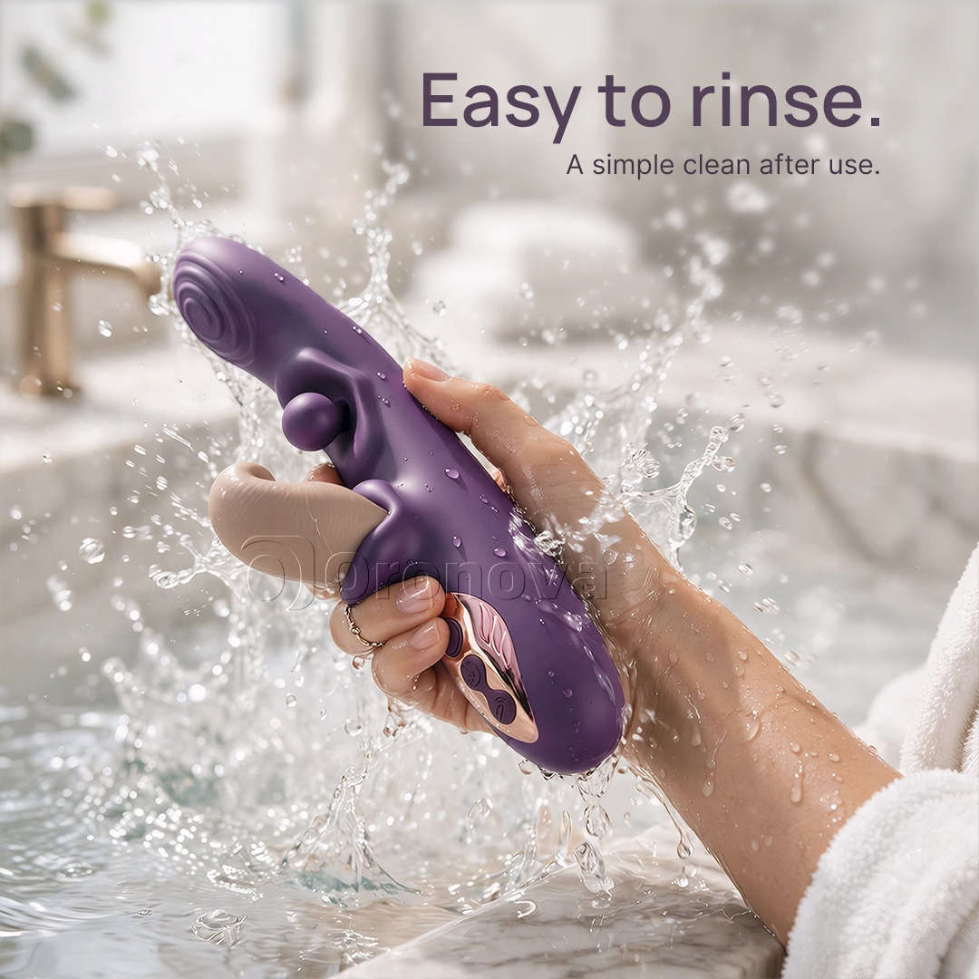 Vibrator Solúbtha 3-in-1 – Liathróid Rothlach, Tapáil agus Creathadh Ilmhódach