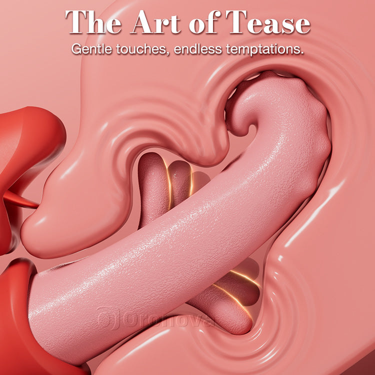 Luascán Clit Vibrator – Feidhmeanna Lickáil & Teasáil, Uiscedhíonach