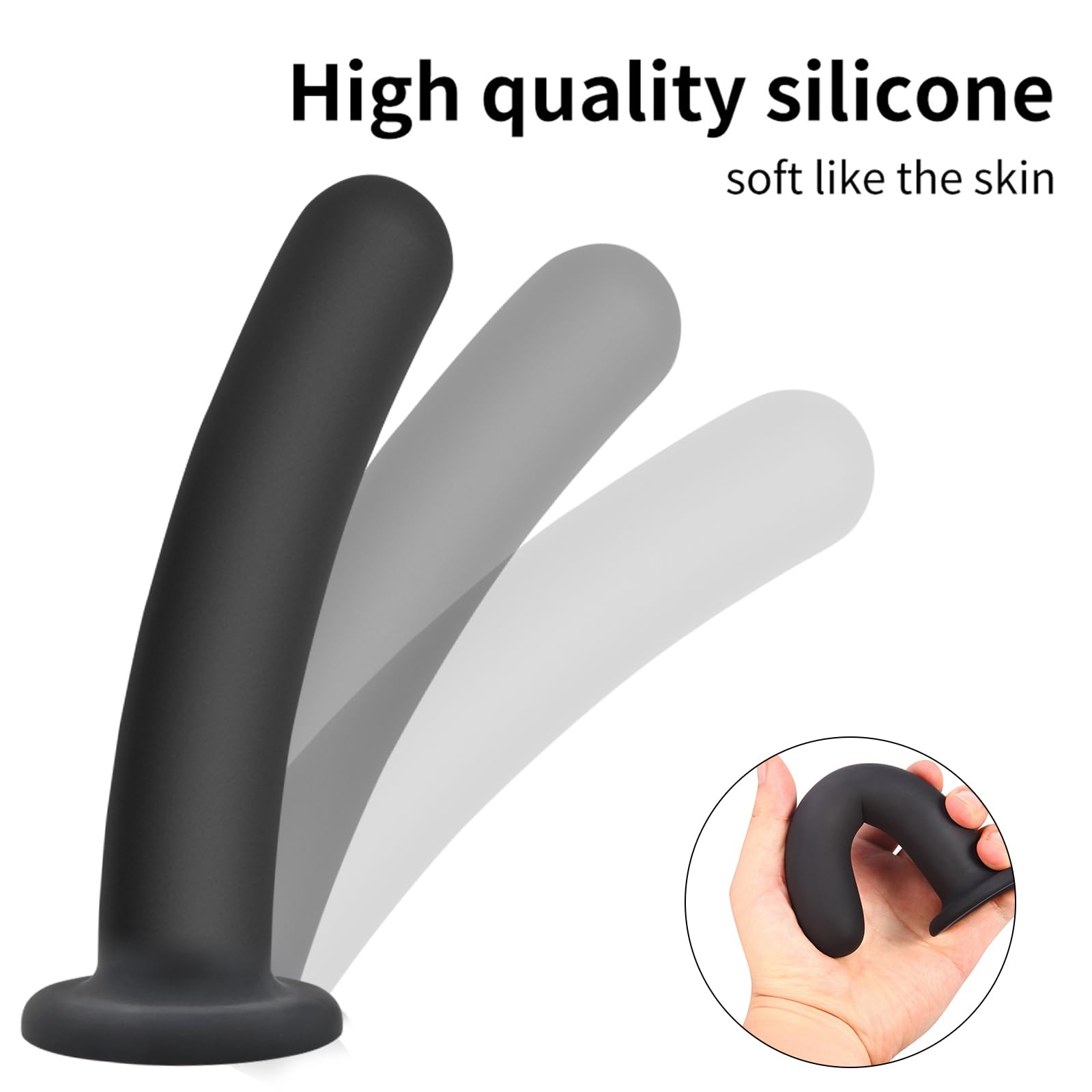 Cuir Plug Anal Silicone le Bun Súchán do Imirt Prostate & G-Spot