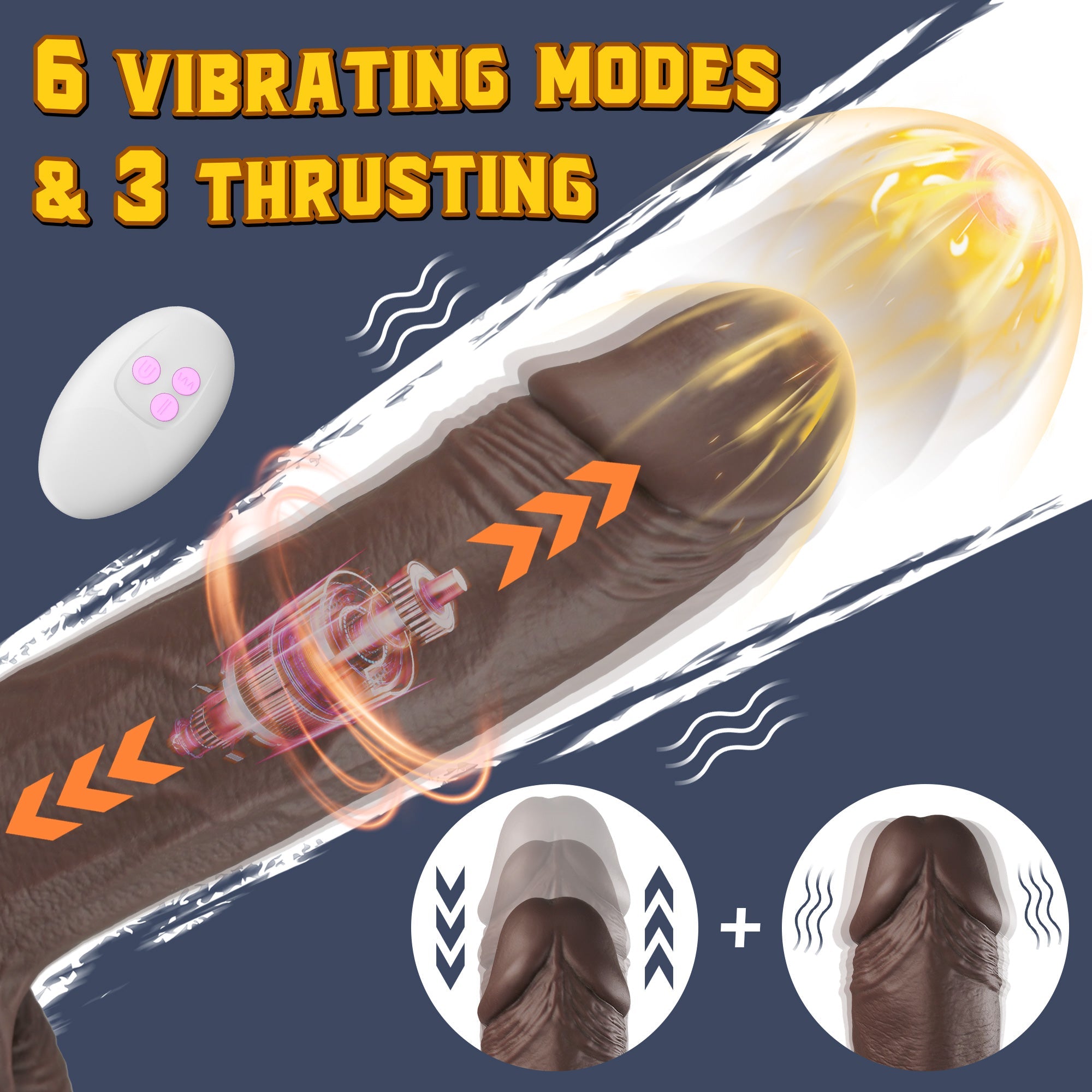 8 Inch 21cm Dildo Inathraitheach Réalaíoch Beo do Shásamh Uilechumhachtach