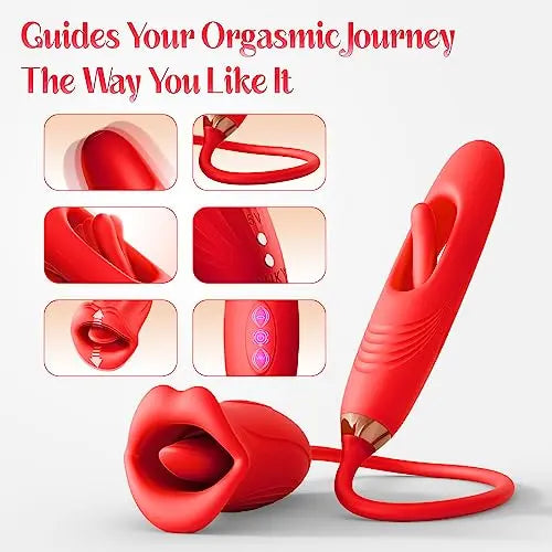 G Spot Flapping Vibrator le Feidhm Pógadh & Teanga Chroitheadh