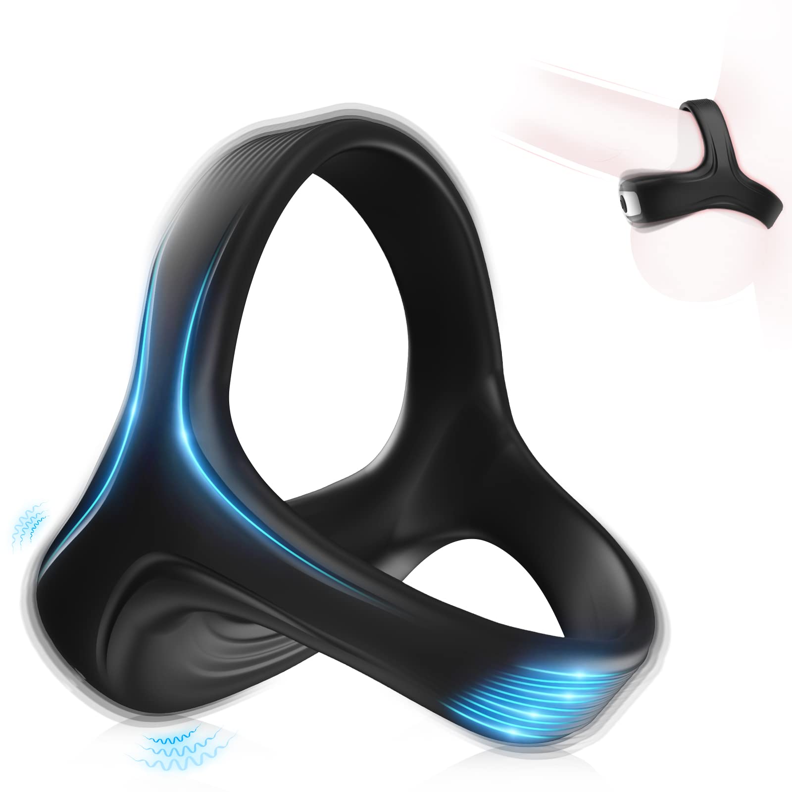 Fáinne Dubh Sleek Penis Socruithe Inoiriúnaithe