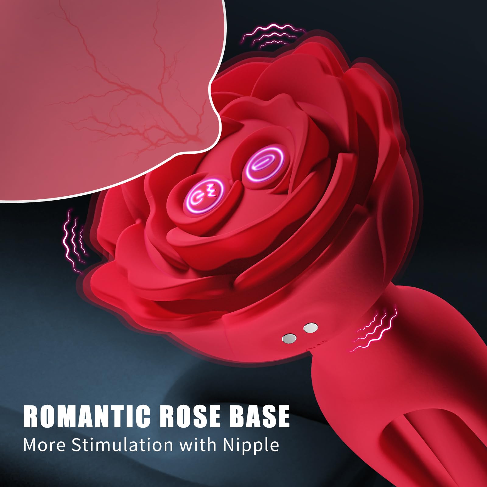 Vibrátor Anal Rosebud - Ag Flapáil & Rialaithe go Cianda